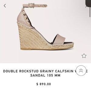 valentino rockstud wedge worn once!
